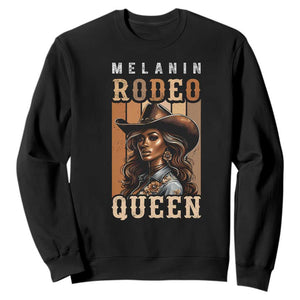 Melanin Rodeo Queen Sweatshirt African American Melanin Black Western Cowgirl