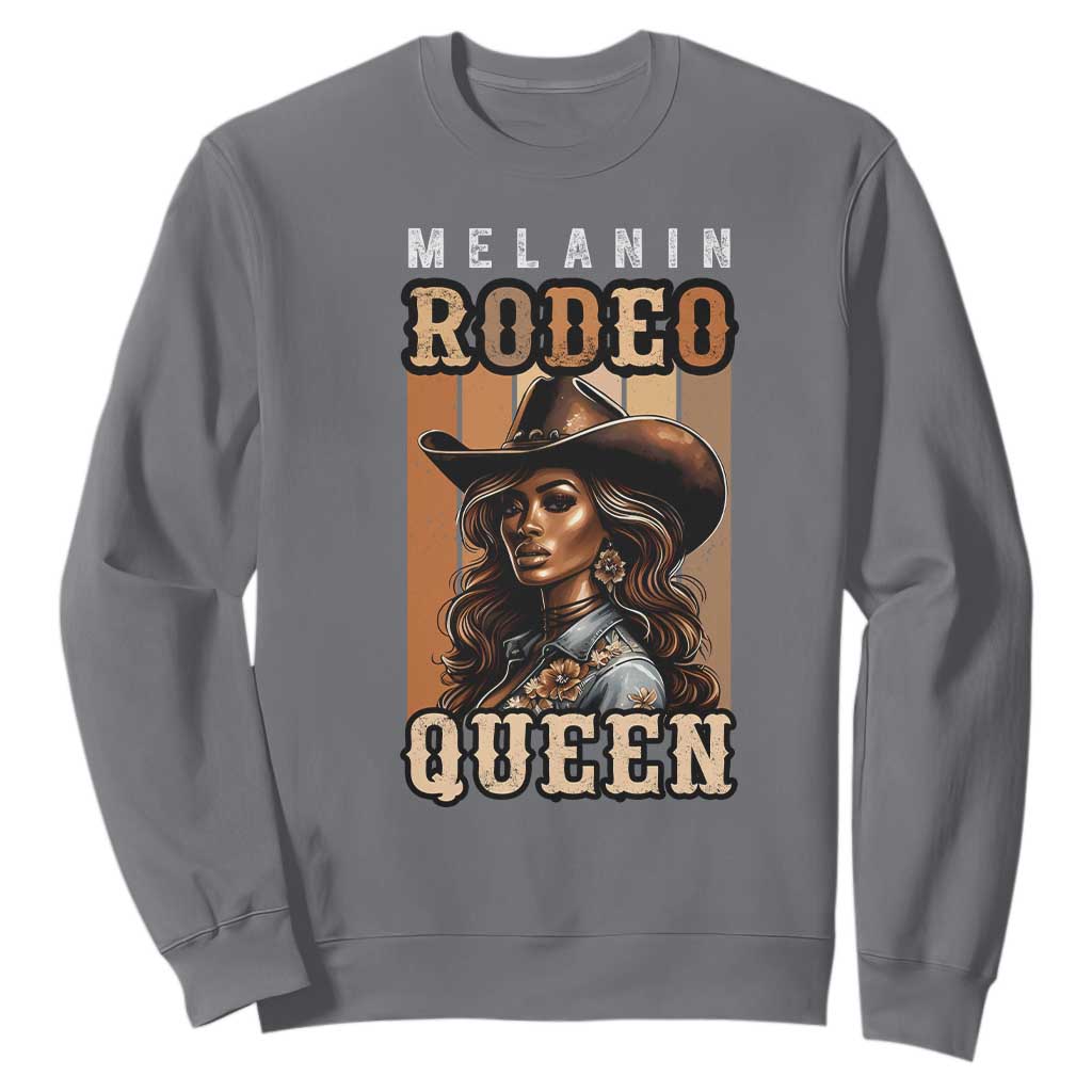 Melanin Rodeo Queen Sweatshirt African American Melanin Black Western Cowgirl