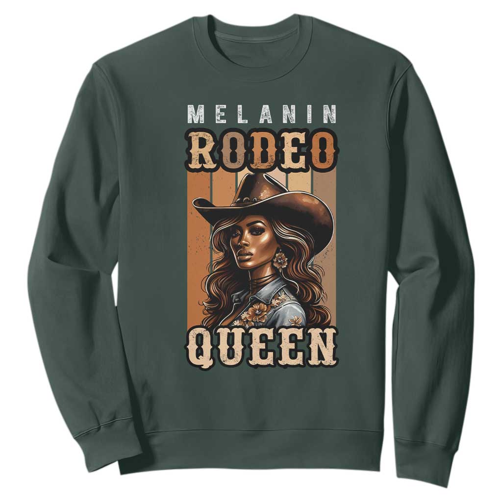 Melanin Rodeo Queen Sweatshirt African American Melanin Black Western Cowgirl