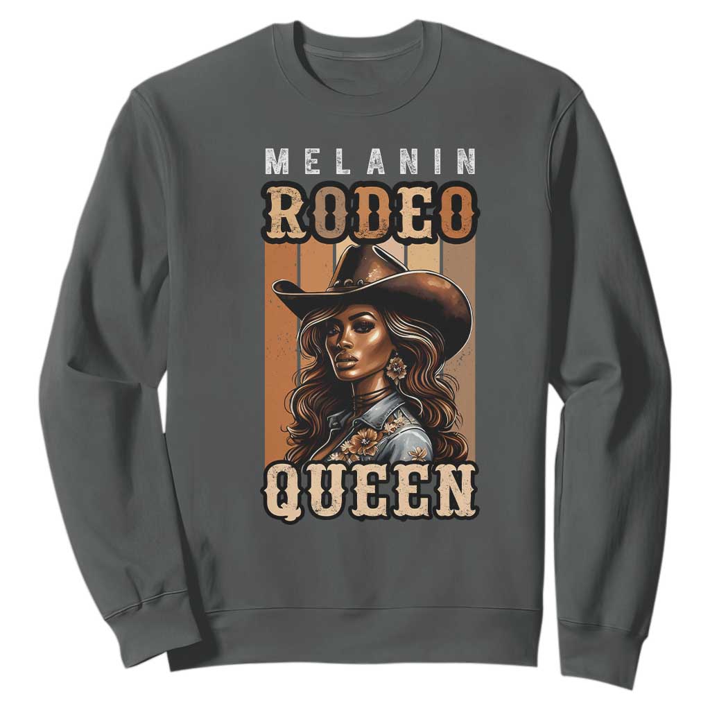 Melanin Rodeo Queen Sweatshirt African American Melanin Black Western Cowgirl