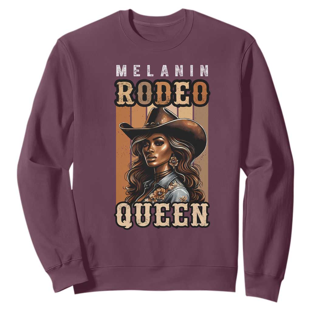 Melanin Rodeo Queen Sweatshirt African American Melanin Black Western Cowgirl