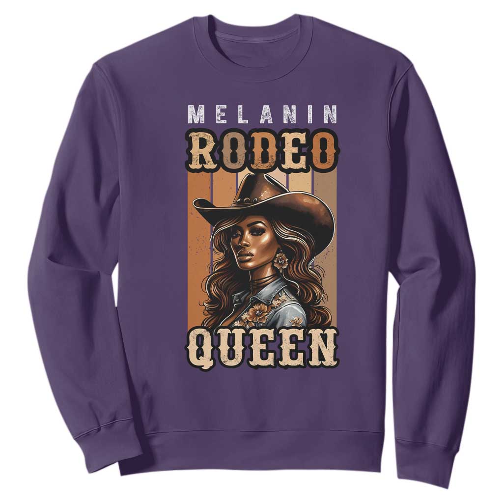 Melanin Rodeo Queen Sweatshirt African American Melanin Black Western Cowgirl