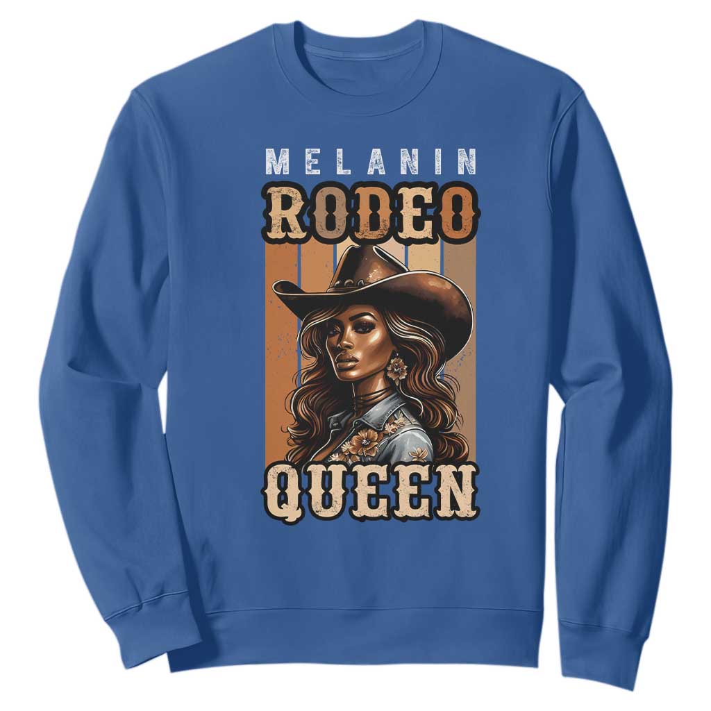 Melanin Rodeo Queen Sweatshirt African American Melanin Black Western Cowgirl