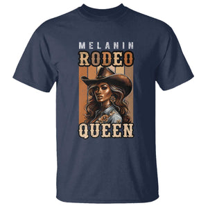Melanin Rodeo Queen T Shirt African American Melanin Black Western Cowgirl