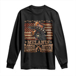 Melanin Rodeo Queen Long Sleeve Shirt Black Cowgirl Western Vintage American Flag