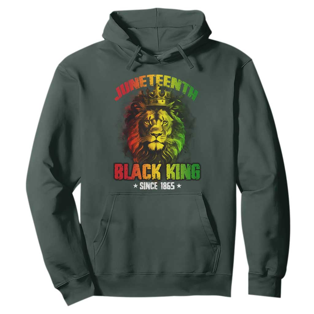 Juneteenth Black King Since 1865 Lion Crown Hoodie