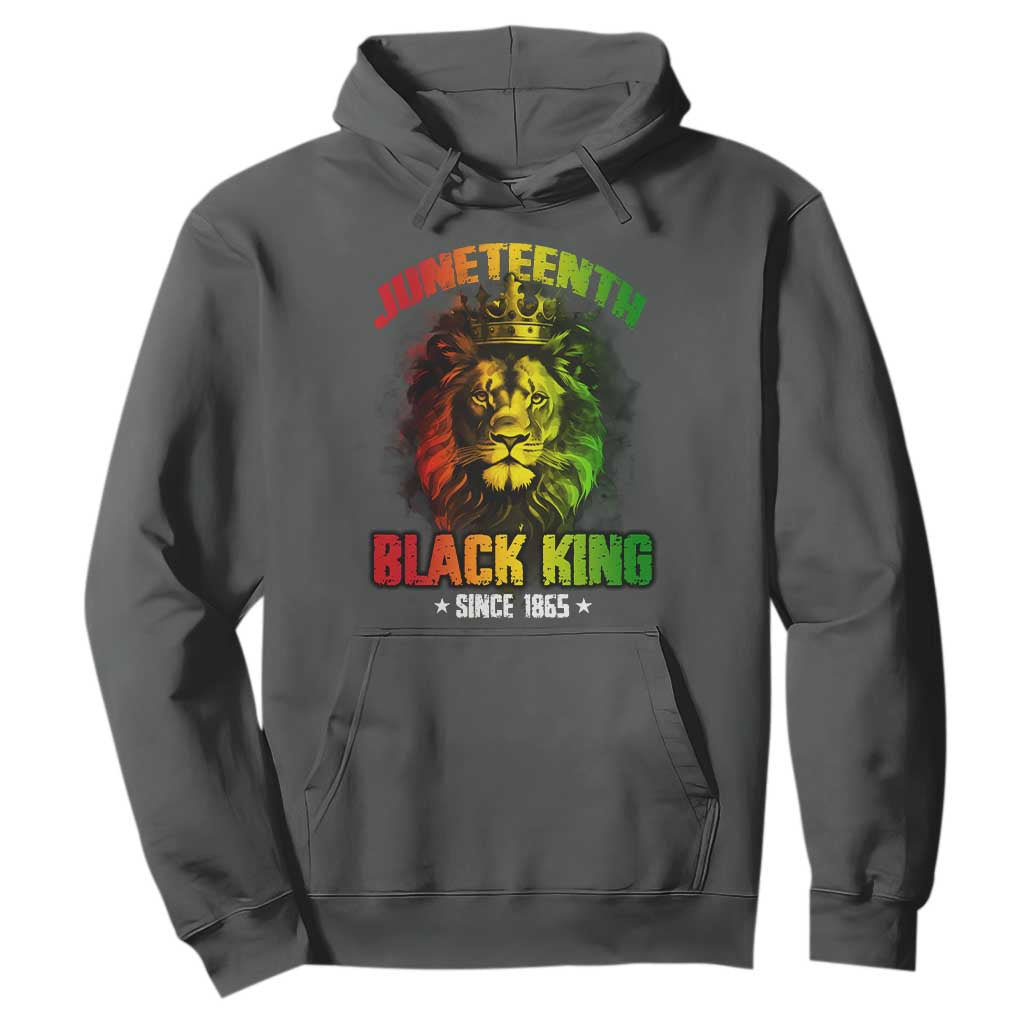 Juneteenth Black King Since 1865 Lion Crown Hoodie
