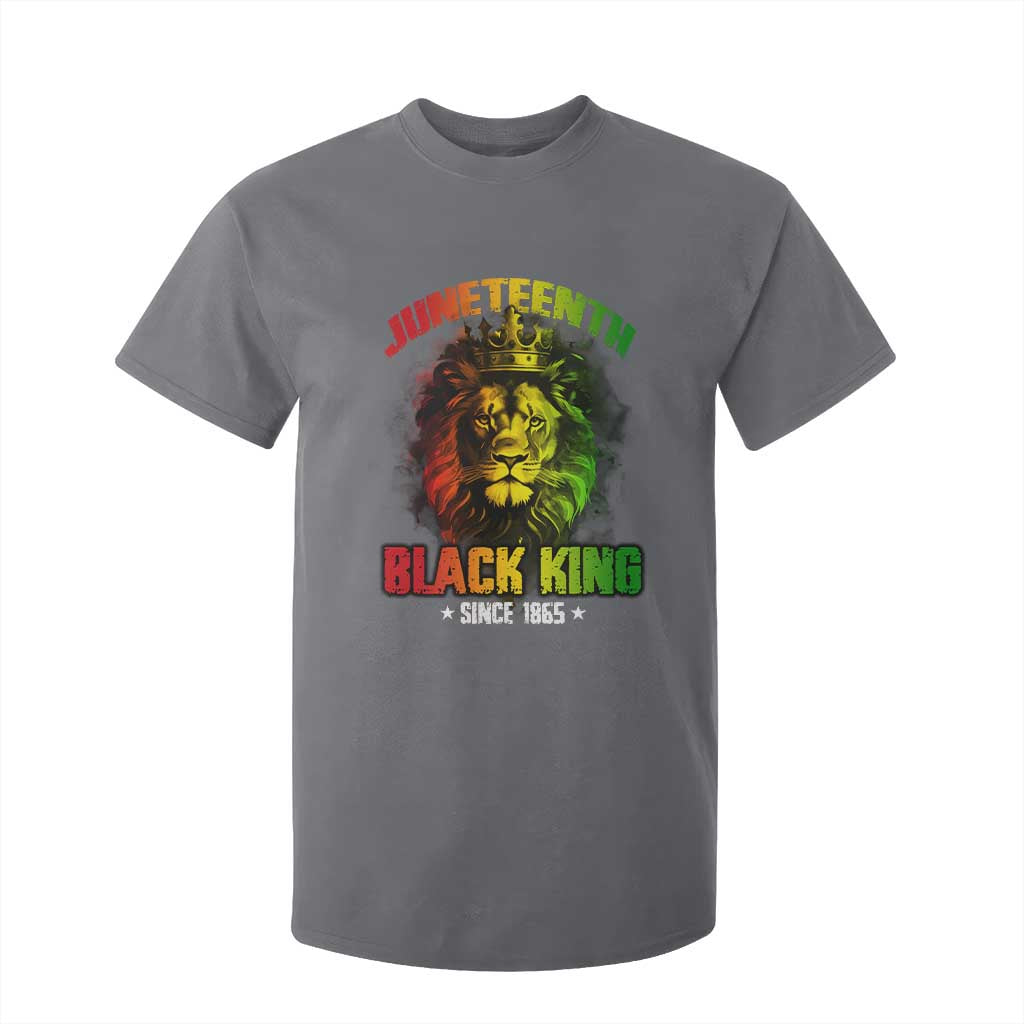 Juneteenth Black King Since 1865 Lion Crown T Shirt For Kid