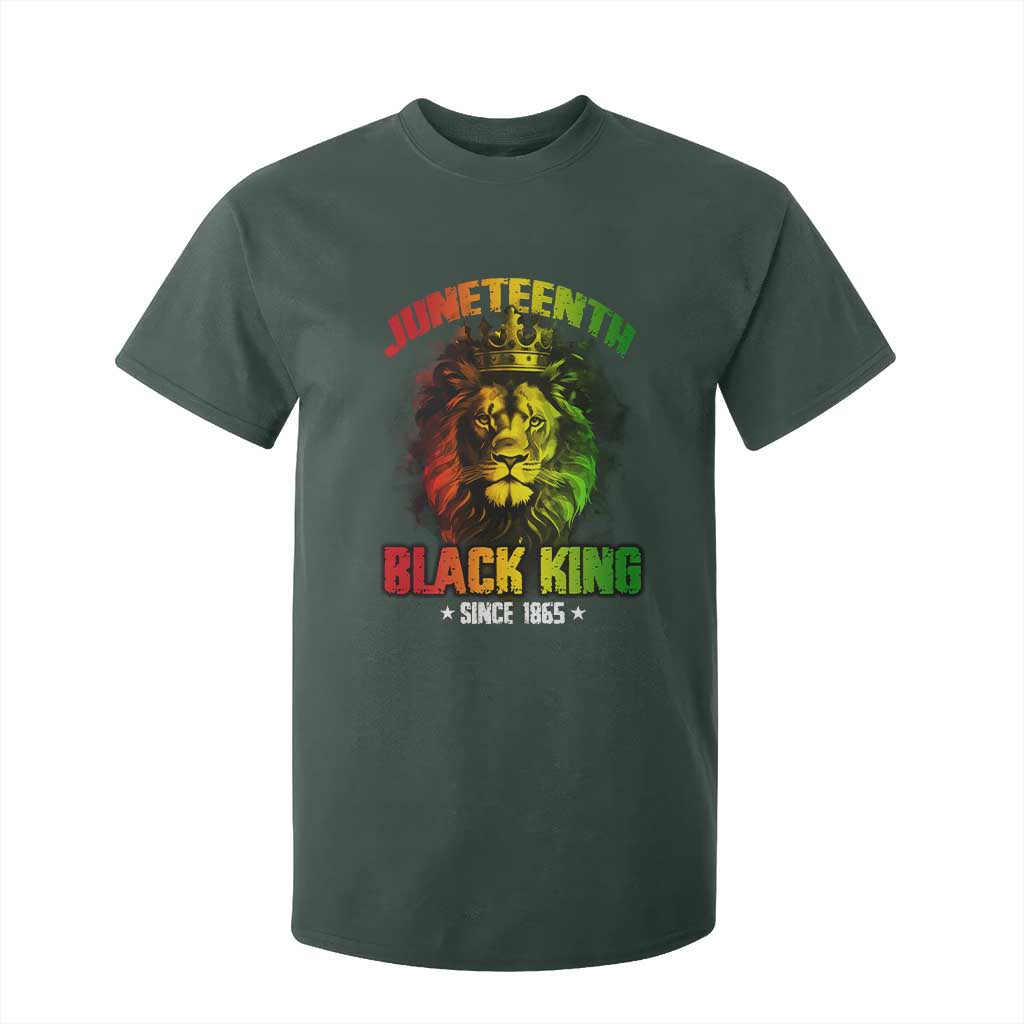 Juneteenth Black King Since 1865 Lion Crown T Shirt For Kid