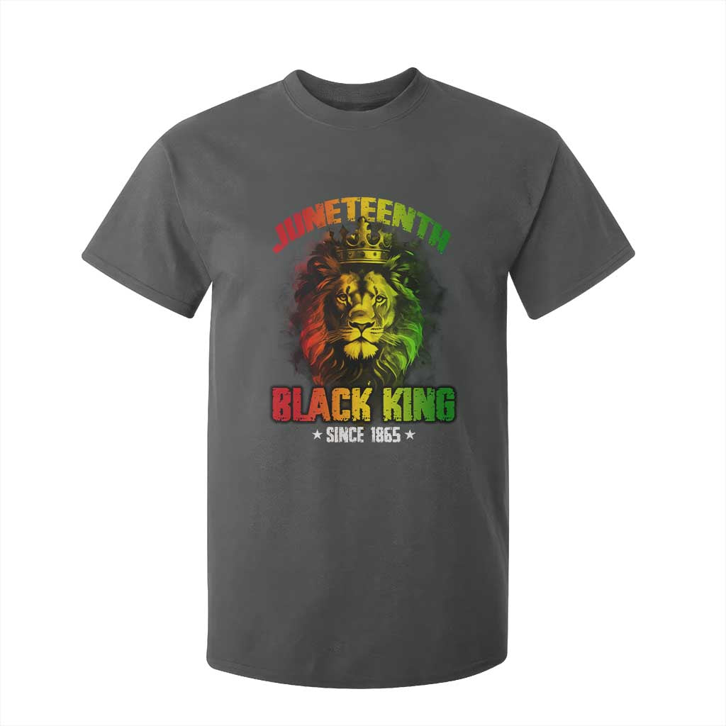 Juneteenth Black King Since 1865 Lion Crown T Shirt For Kid