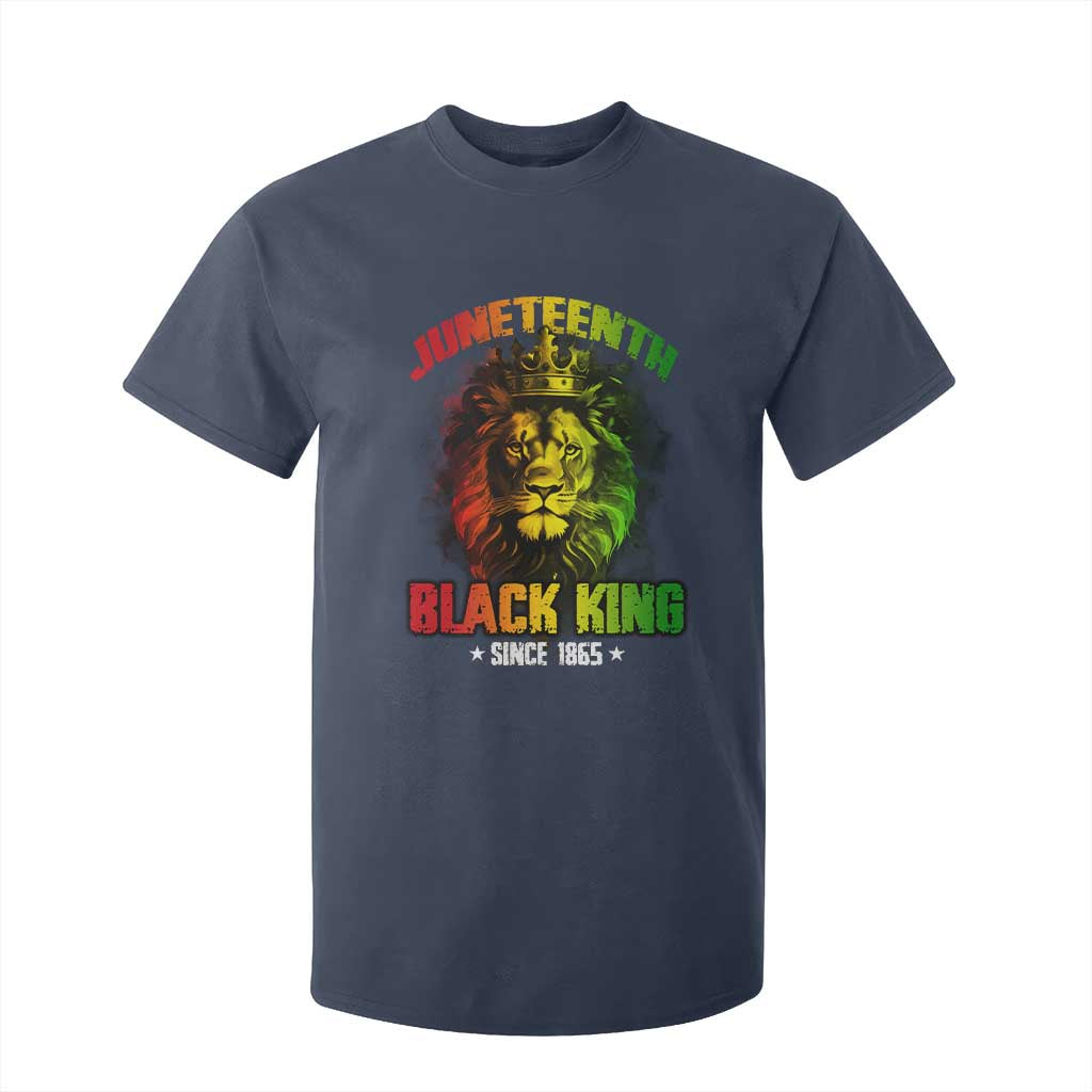 Juneteenth Black King Since 1865 Lion Crown T Shirt For Kid