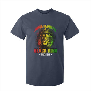Juneteenth Black King Since 1865 Lion Crown T Shirt For Kid