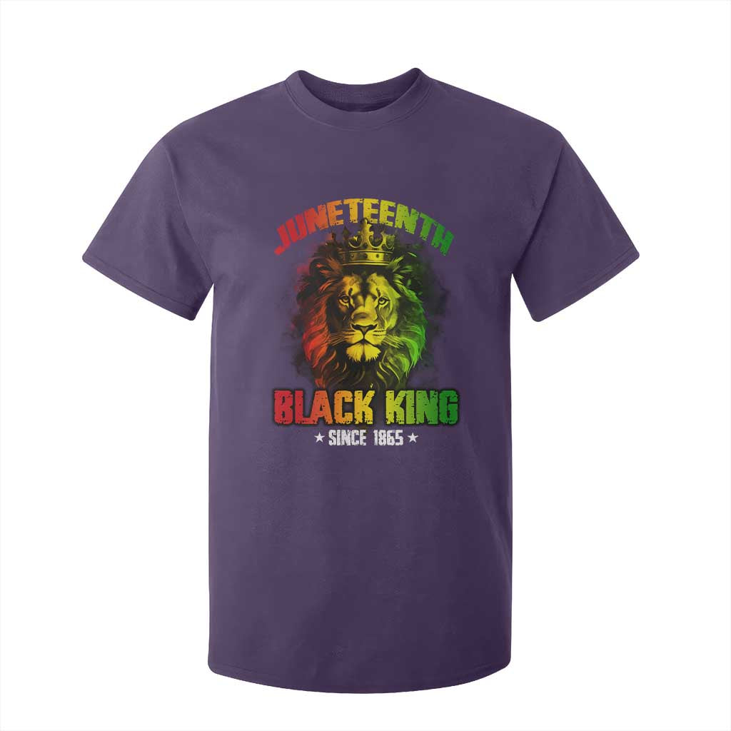 Juneteenth Black King Since 1865 Lion Crown T Shirt For Kid