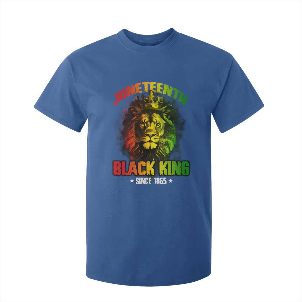Juneteenth Black King Since 1865 Lion Crown T Shirt For Kid