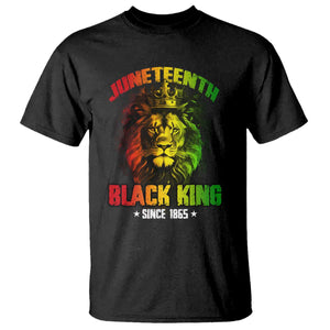 Juneteenth Black King Since 1865 Lion Crown T Shirt