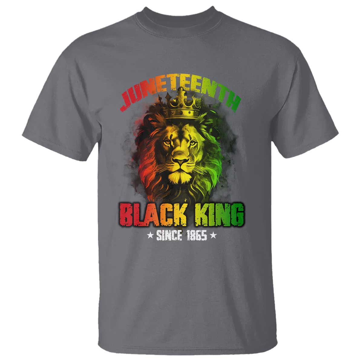 Juneteenth Black King Since 1865 Lion Crown T Shirt