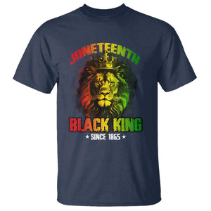 Juneteenth Black King Since 1865 Lion Crown T Shirt