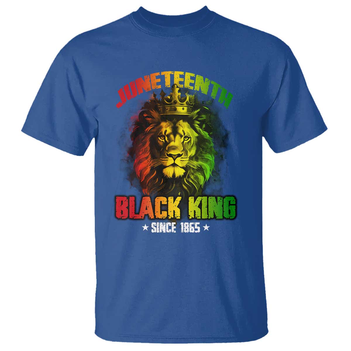 Juneteenth Black King Since 1865 Lion Crown T Shirt