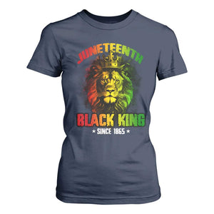 Juneteenth Black King Since 1865 Lion Crown T Shirt For Women