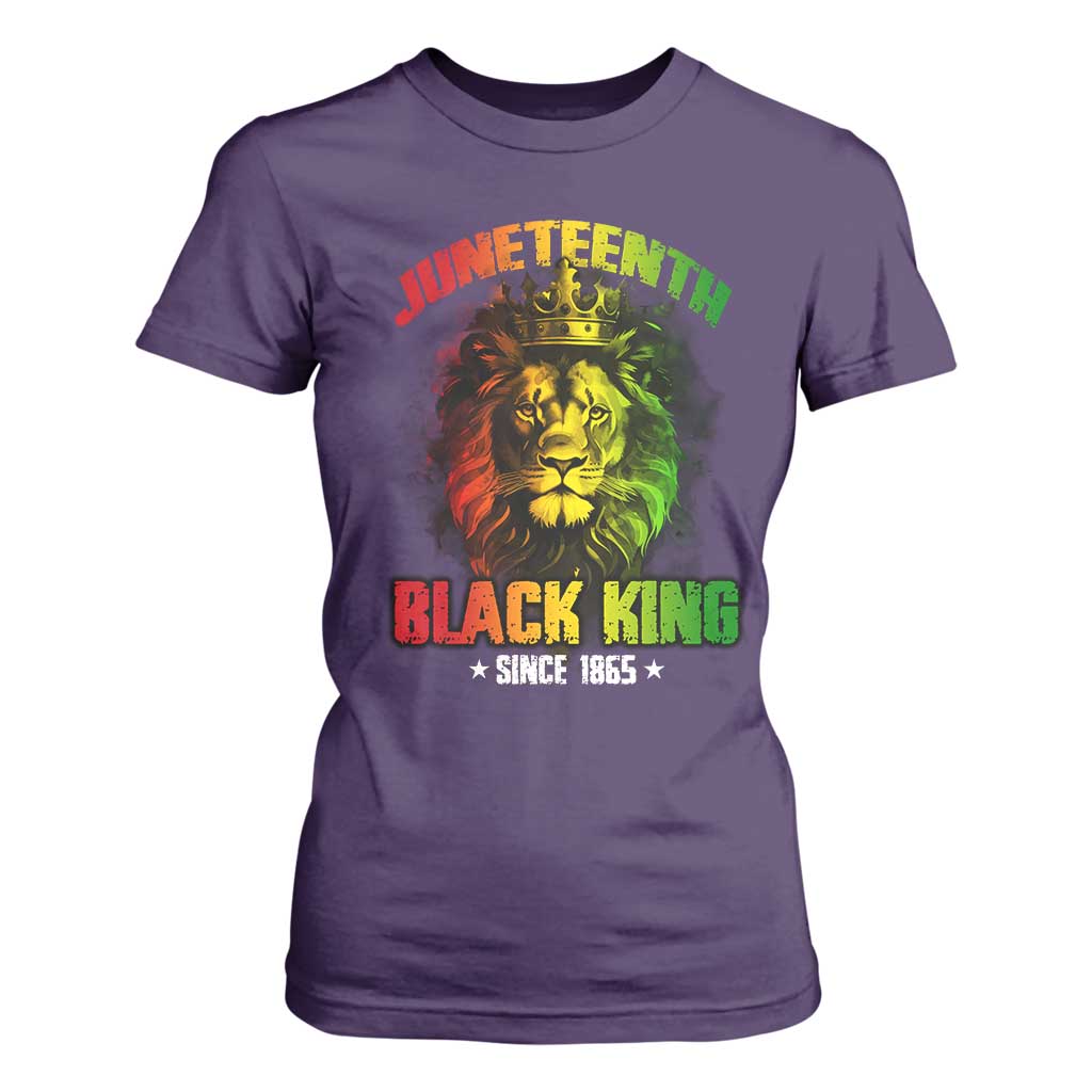 Juneteenth Black King Since 1865 Lion Crown T Shirt For Women