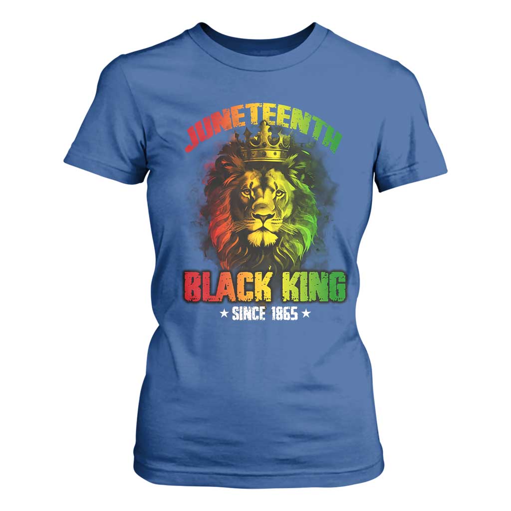 Juneteenth Black King Since 1865 Lion Crown T Shirt For Women