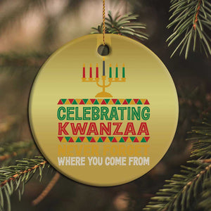 Celebrating Kwanzaa Never Forget Where You Come From Kinara Candle Xmas African American Christmas Ornament