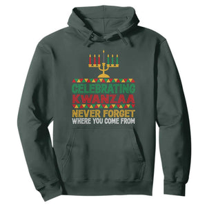 Celebrating Kwanzaa Never Forget Where You Come From Kinara Candle African American Christmas Hoodie