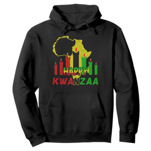 Happy Kwanzaa Hoodie Black Holiday African American Christmas Heritage Kinara Candle