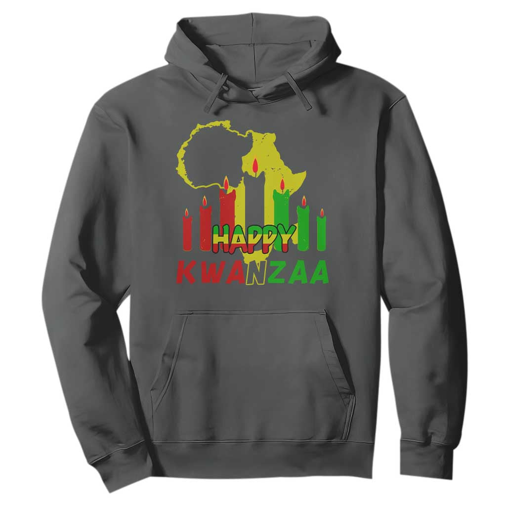 Happy Kwanzaa Hoodie Black Holiday African American Christmas Heritage Kinara Candle