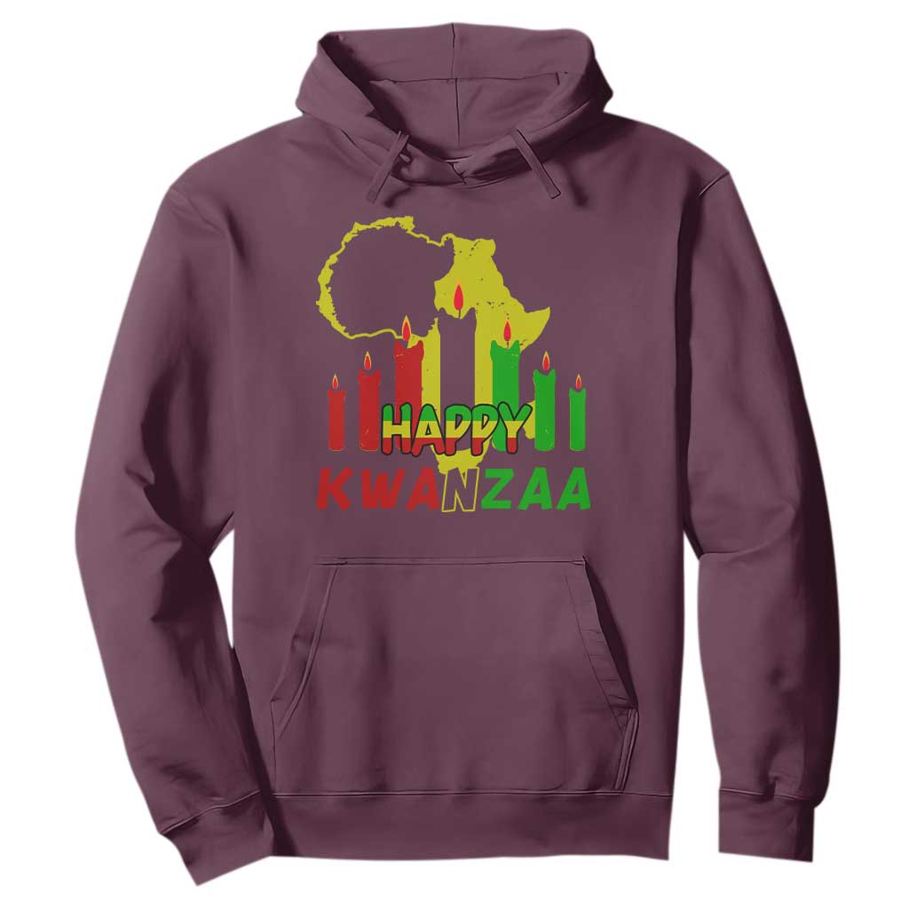 Happy Kwanzaa Hoodie Black Holiday African American Christmas Heritage Kinara Candle