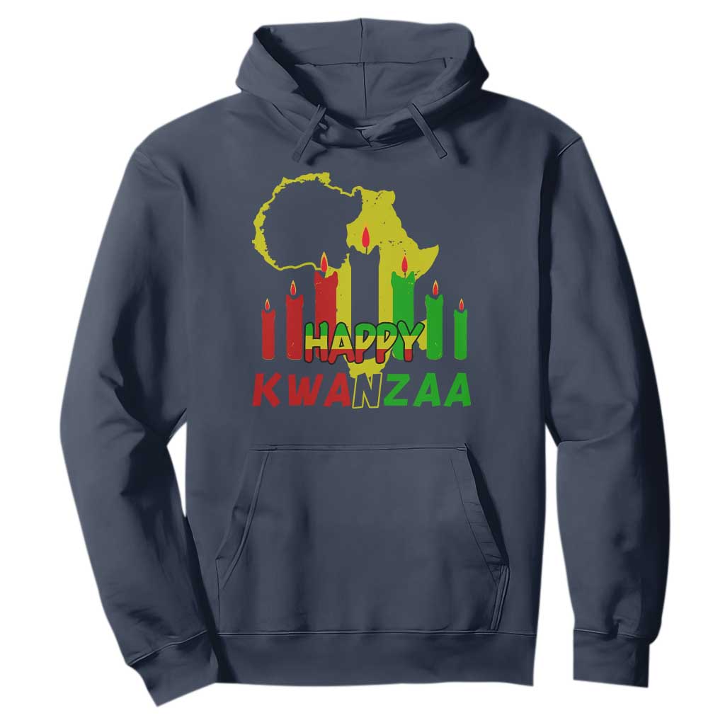 Happy Kwanzaa Hoodie Black Holiday African American Christmas Heritage Kinara Candle