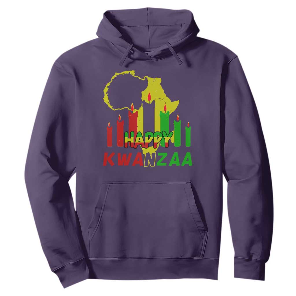 Happy Kwanzaa Hoodie Black Holiday African American Christmas Heritage Kinara Candle