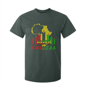 Happy Kwanzaa T Shirt For Kid Black Holiday African American Christmas Heritage Kinara Candle