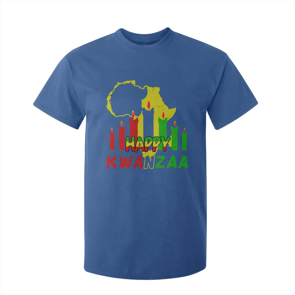 Happy Kwanzaa T Shirt For Kid Black Holiday African American Christmas Heritage Kinara Candle