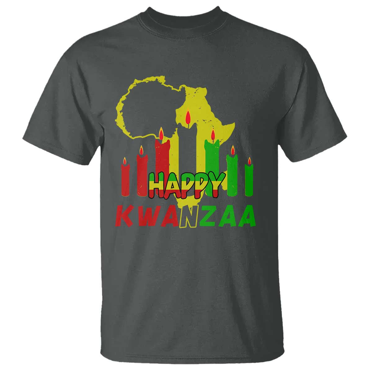 Happy Kwanzaa T Shirt Black Holiday African American Christmas Heritage Kinara Candle