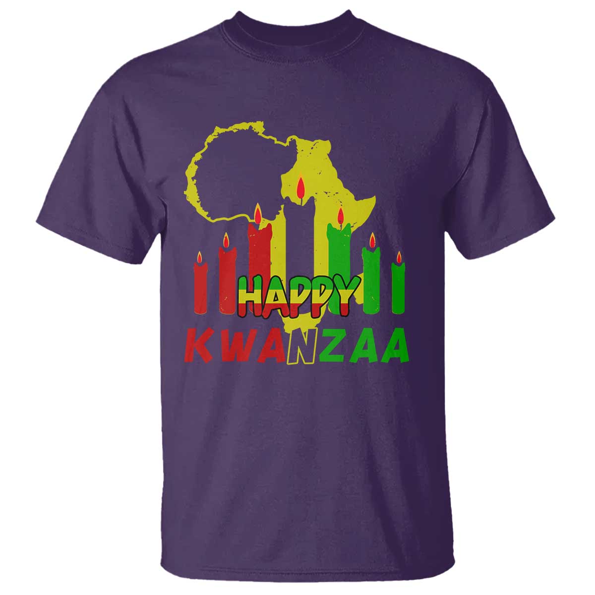 Happy Kwanzaa T Shirt Black Holiday African American Christmas Heritage Kinara Candle