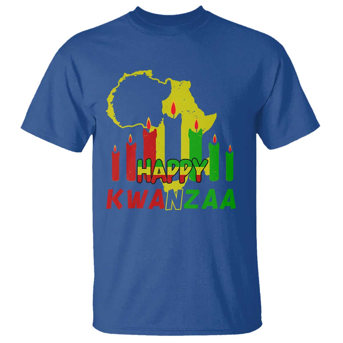 Happy Kwanzaa T Shirt Black Holiday African American Christmas Heritage Kinara Candle