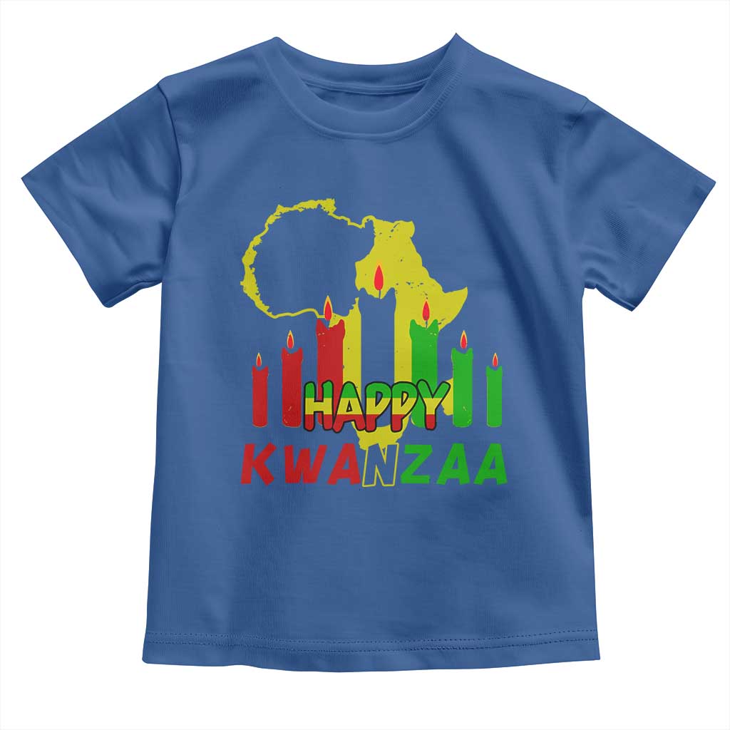Happy Kwanzaa Toddler T Shirt Black Holiday African American Christmas Heritage Kinara Candle