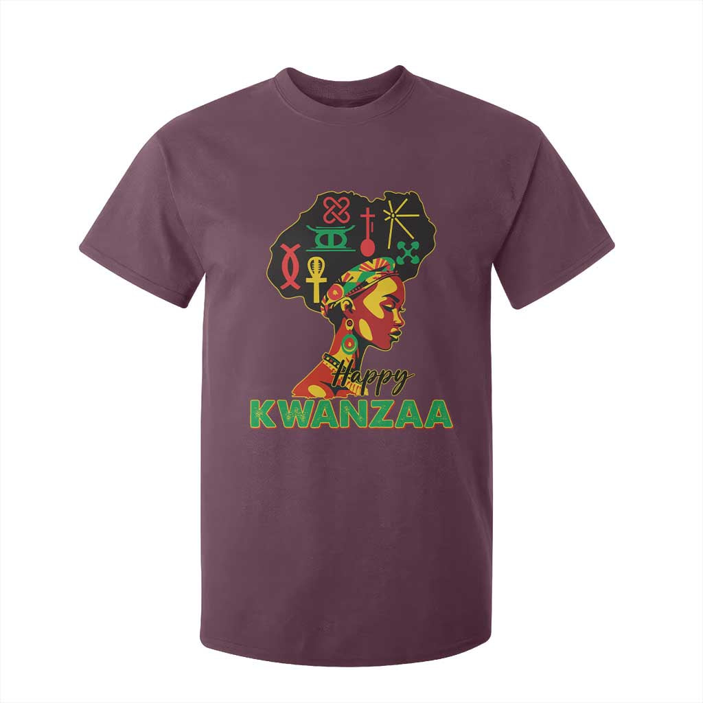 Happy Kwanzaa T Shirt For Kid Nguzo Saba Symbols The 7 Principles Of Kwanzaa African Holiday