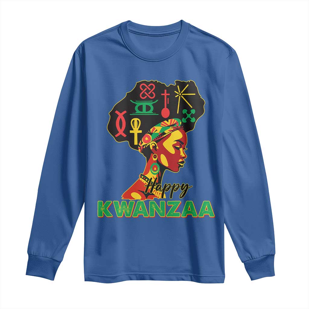 Happy Kwanzaa Long Sleeve Shirt Nguzo Saba Symbols The 7 Principles Of Kwanzaa African Holiday