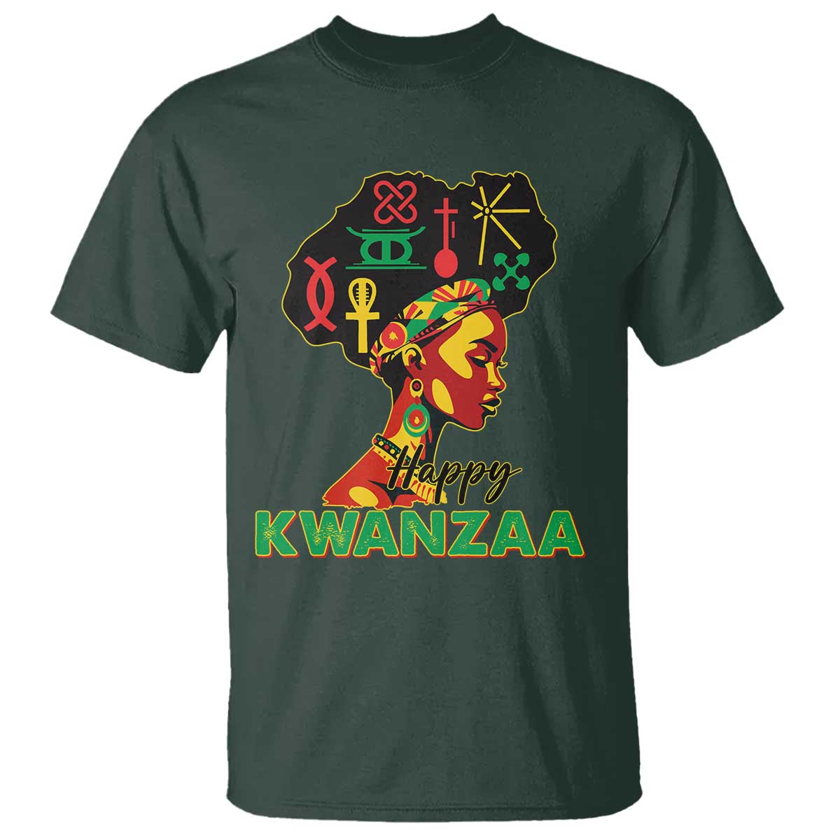 Happy Kwanzaa T Shirt Nguzo Saba Symbols The 7 Principles Of Kwanzaa African Holiday