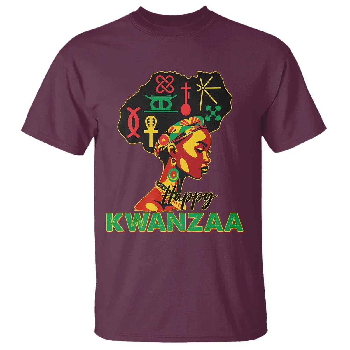 Happy Kwanzaa T Shirt Nguzo Saba Symbols The 7 Principles Of Kwanzaa African Holiday