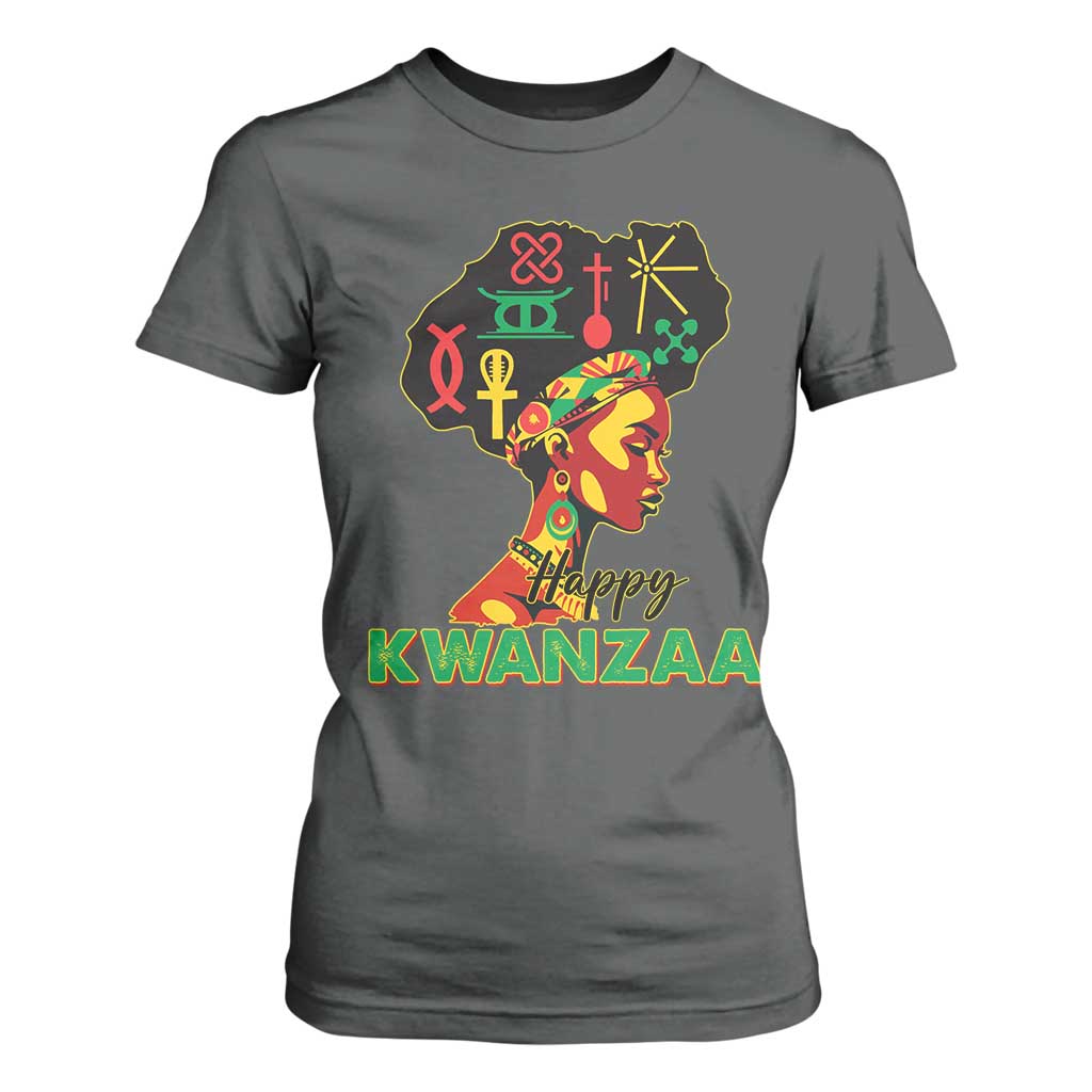 Happy Kwanzaa T Shirt For Women Nguzo Saba Symbols The 7 Principles Of Kwanzaa African Holiday