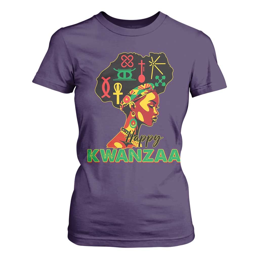 Happy Kwanzaa T Shirt For Women Nguzo Saba Symbols The 7 Principles Of Kwanzaa African Holiday