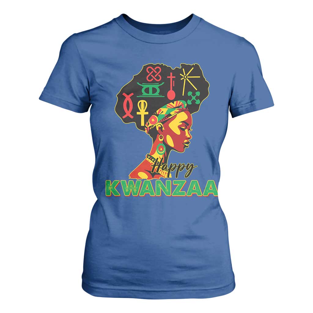 Happy Kwanzaa T Shirt For Women Nguzo Saba Symbols The 7 Principles Of Kwanzaa African Holiday