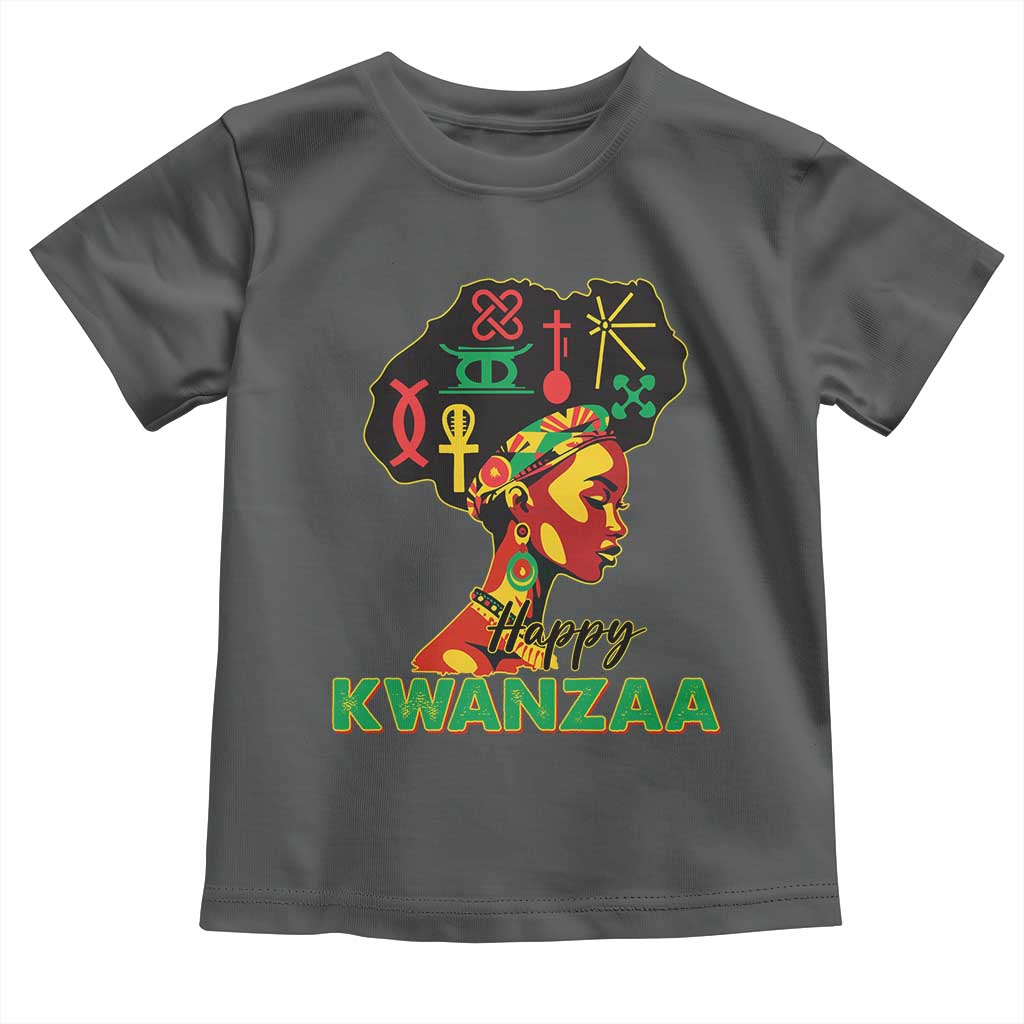 Happy Kwanzaa Toddler T Shirt Nguzo Saba Symbols The 7 Principles Of Kwanzaa African Holiday