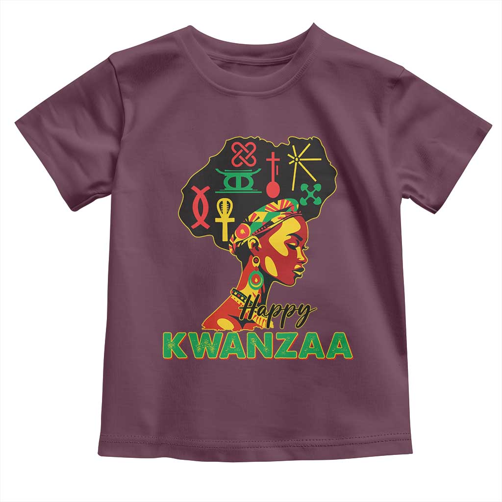 Happy Kwanzaa Toddler T Shirt Nguzo Saba Symbols The 7 Principles Of Kwanzaa African Holiday