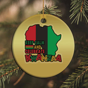 Keep Calm And Celebrate Kwanzaa Christmas Ornament African American Xmas Black Holiday