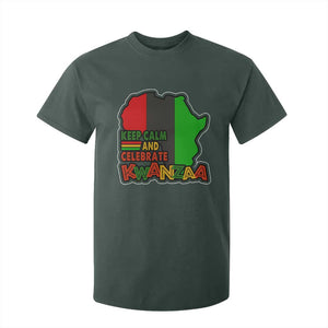 Keep Calm And Celebrate Kwanzaa T Shirt For Kid African American Christmas Black Holiday