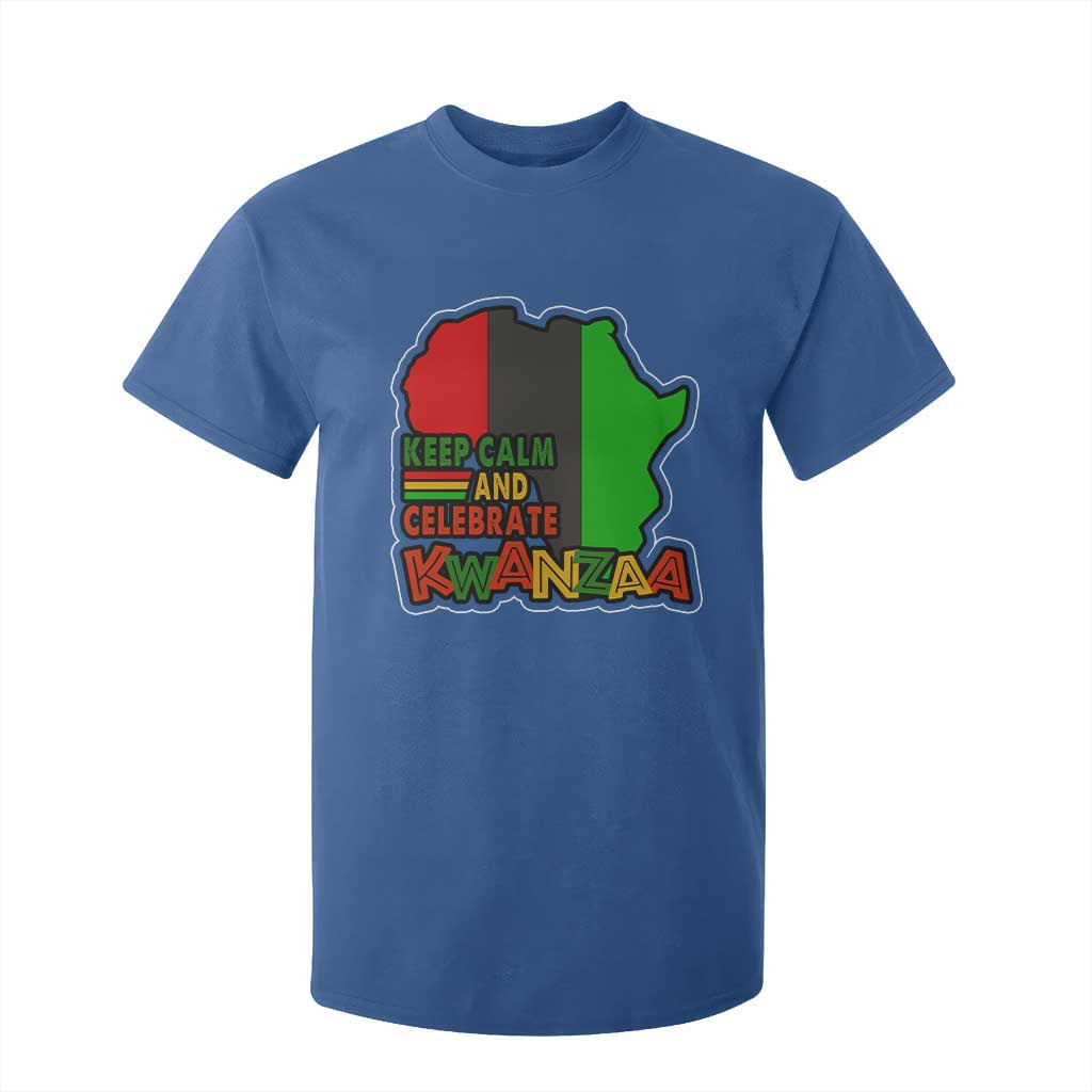 Keep Calm And Celebrate Kwanzaa T Shirt For Kid African American Christmas Black Holiday